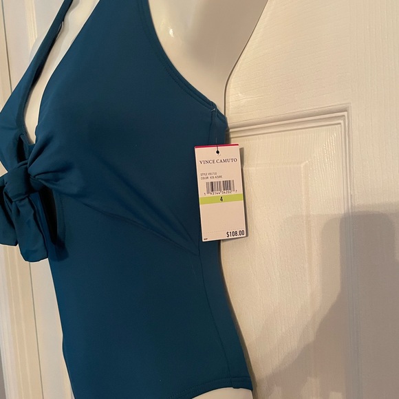 BNWT Vince Camuto Tie Front Halter One Piece Swimsuit - Picture 6 of 10